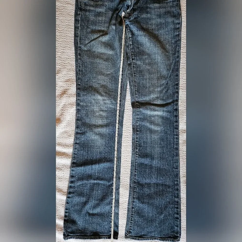 7 For All Mankind women's jeans. Pink sequenon back pockets, Y2K style - Picture 3 of 6